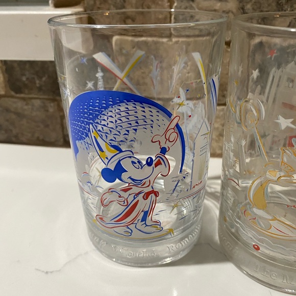 Walt Disney World 25th Anniversary Remember The Magic Glasses Set of 3 - Picture 3 of 6
